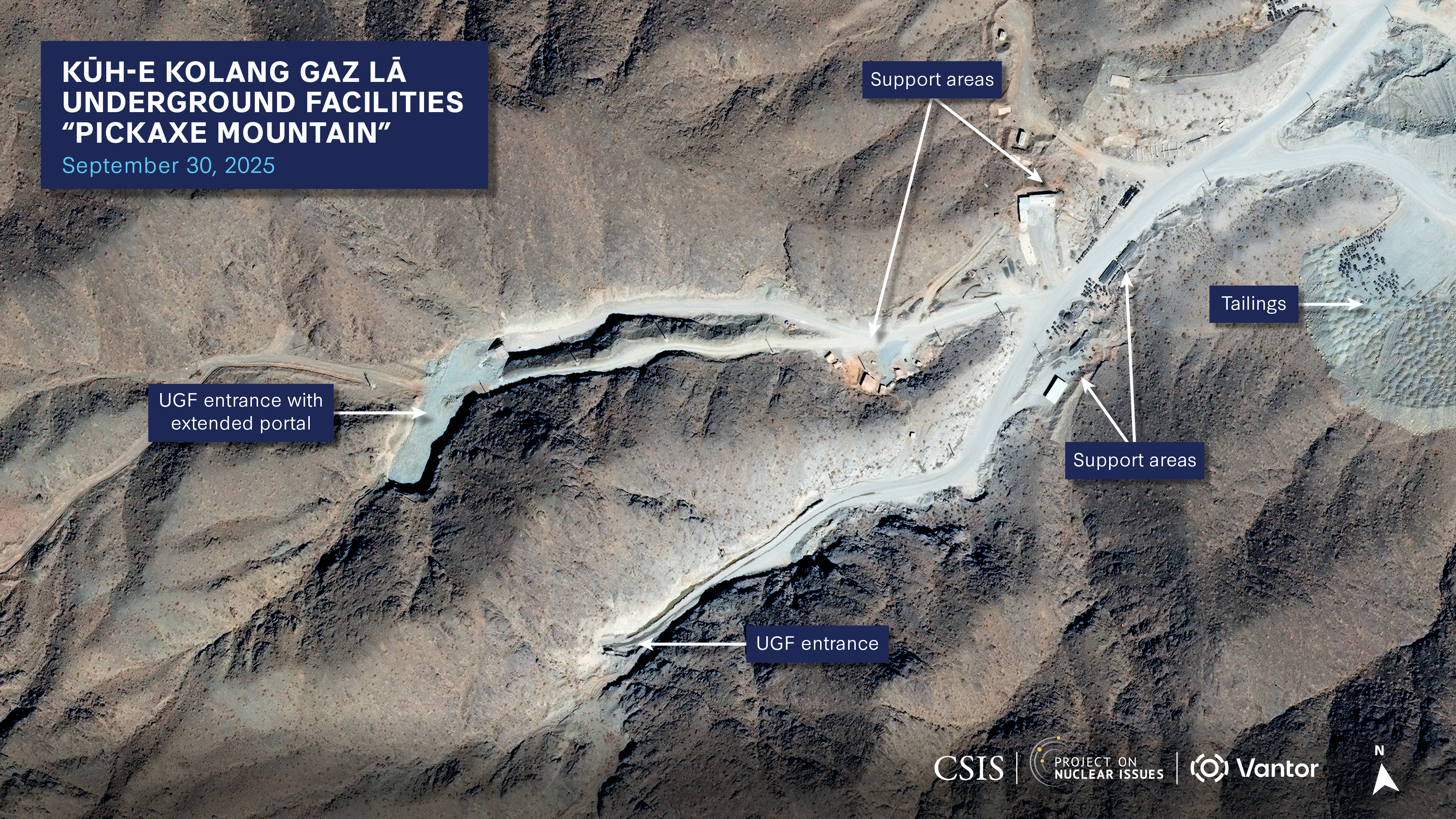تصویر ماهوارهای از جزئیات ساخت و ساز کوه پیکاکس