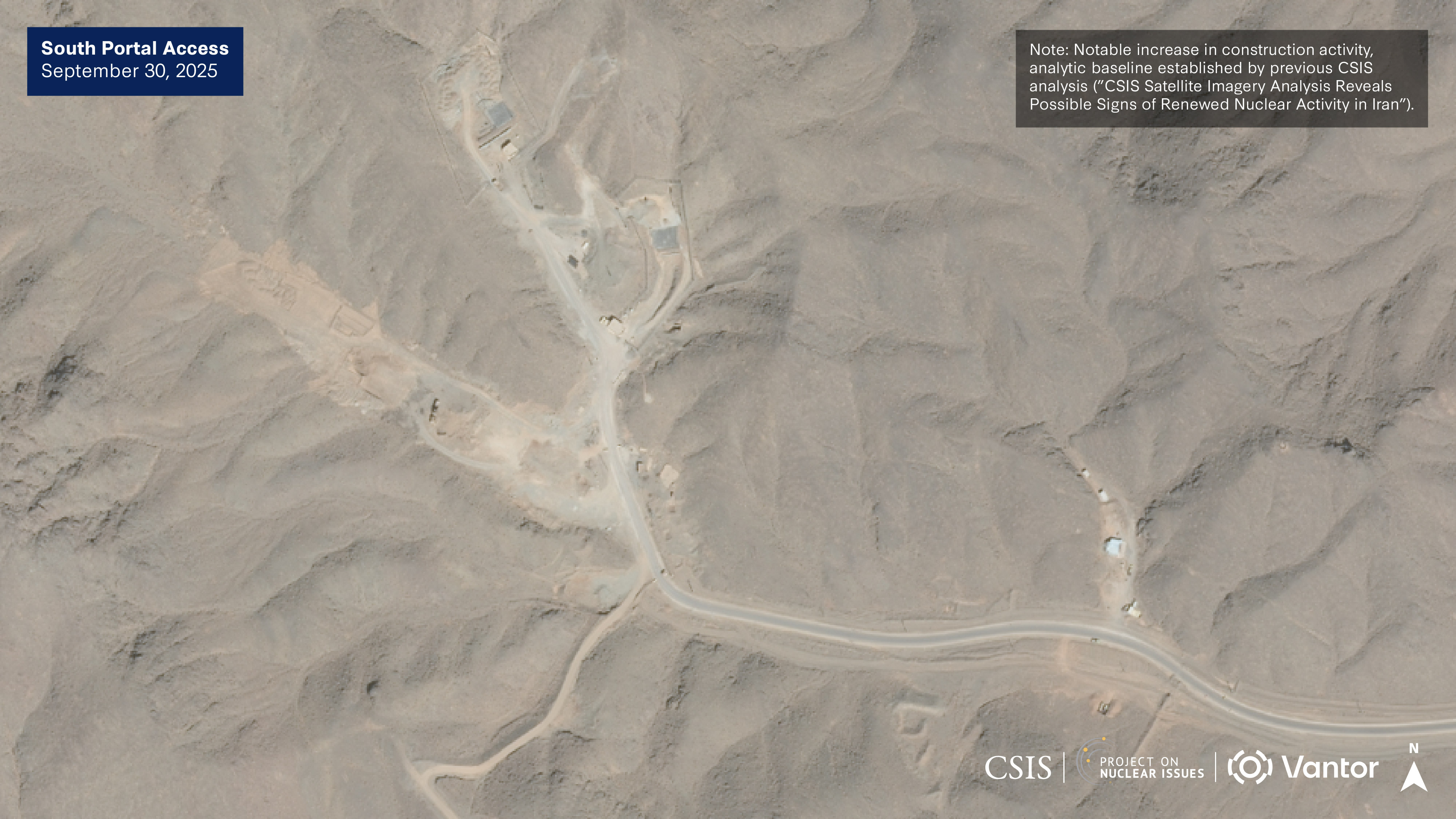 Image may not be republished without permission. Please contact imagery@csis.org.Click arrows to view the full sequence of satellite images.