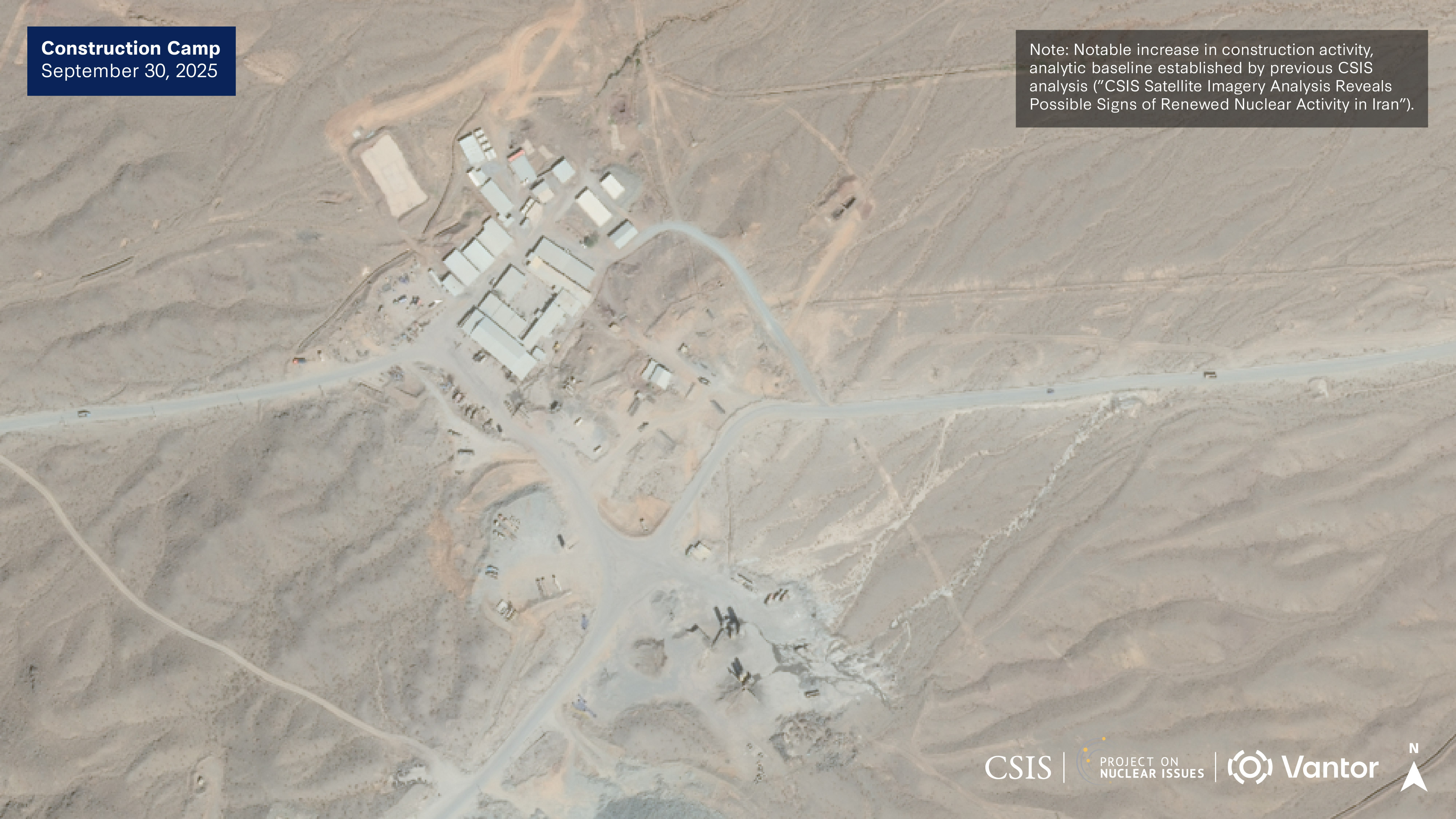 Image may not be republished without permission. Please contact imagery@csis.org.Click arrows to view the full sequence of satellite images.