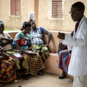 Community health workers attend a training on seasonal malaria chemoprevention (SMC) in Burkina Faso