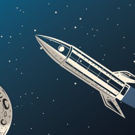 Photo: SPACE SHUTTLE/MYSTERY/ADOBE STOCK AND MOON/MRVAYN/ADOBE STOCK