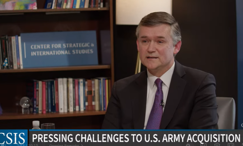 Pressing Challenges to U.S. Army Acquisition:  A Conversation with Hon. Douglas R. Bush