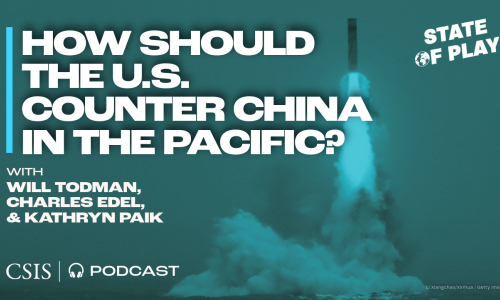 Thumbnail for the episode with a missile being launched in the pacific by China. 