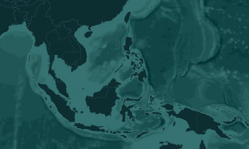 Map showing South China Sea