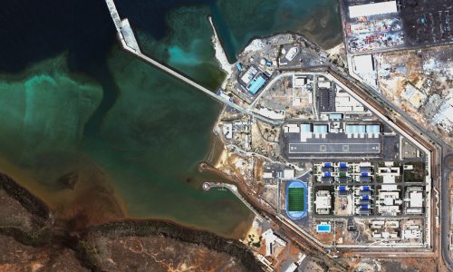 Satellite imagery of Chinese military base in Djibouti