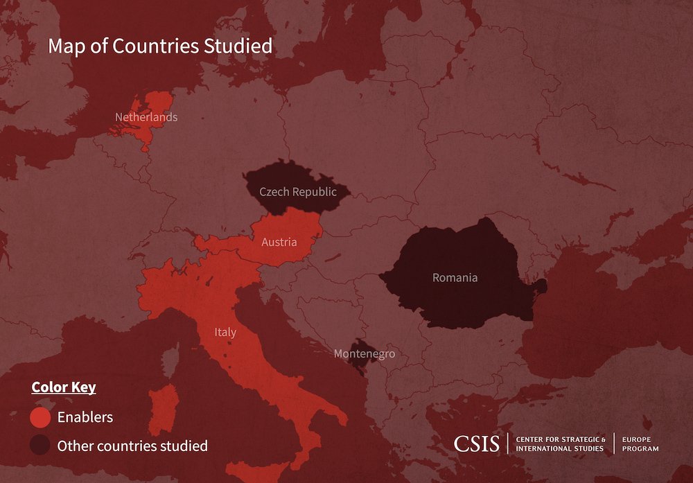 Map of Countries Studied