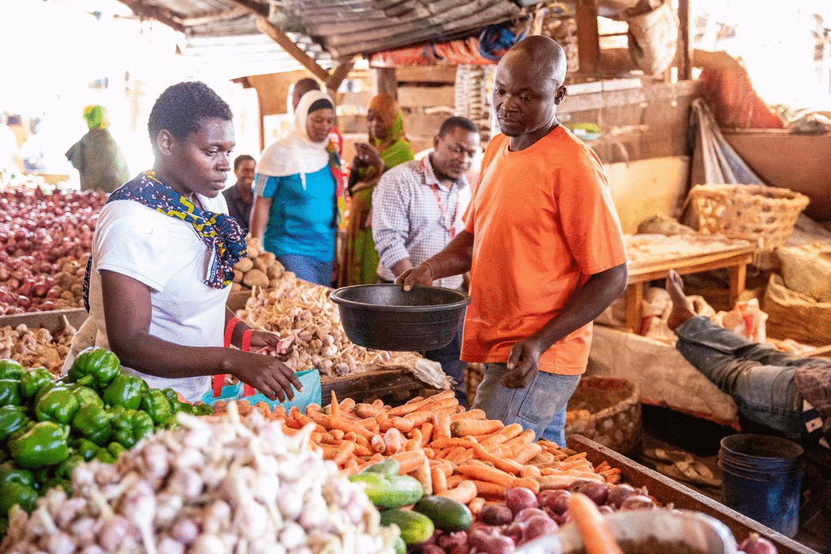 Meena at the market
