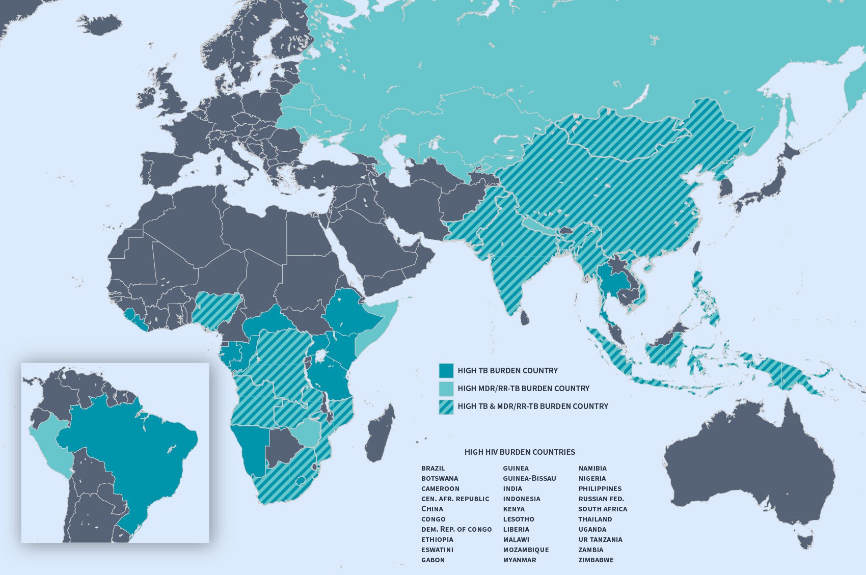Intersection of High TB Burden and High TB and MDR/RR-TB Burden Countries