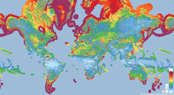 Source: “Global Wind Atlas 3.0,” Technical University of Denmark, August 8, 2023, https://globalwindatlas.info/en/.