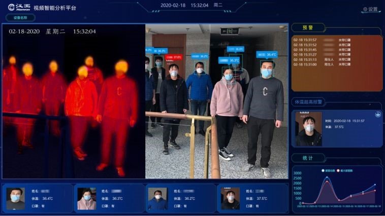 NeChinese facial recognition technology can identify faces with masks.