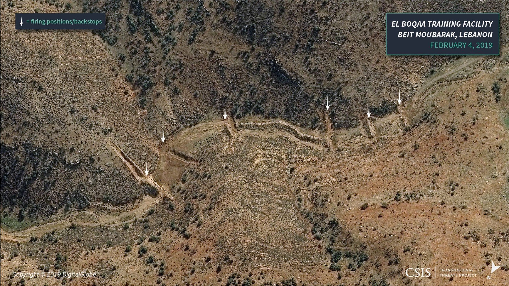 Figure 4: Firing Range No. 2, El Boqaa Training Facility, Lebanon