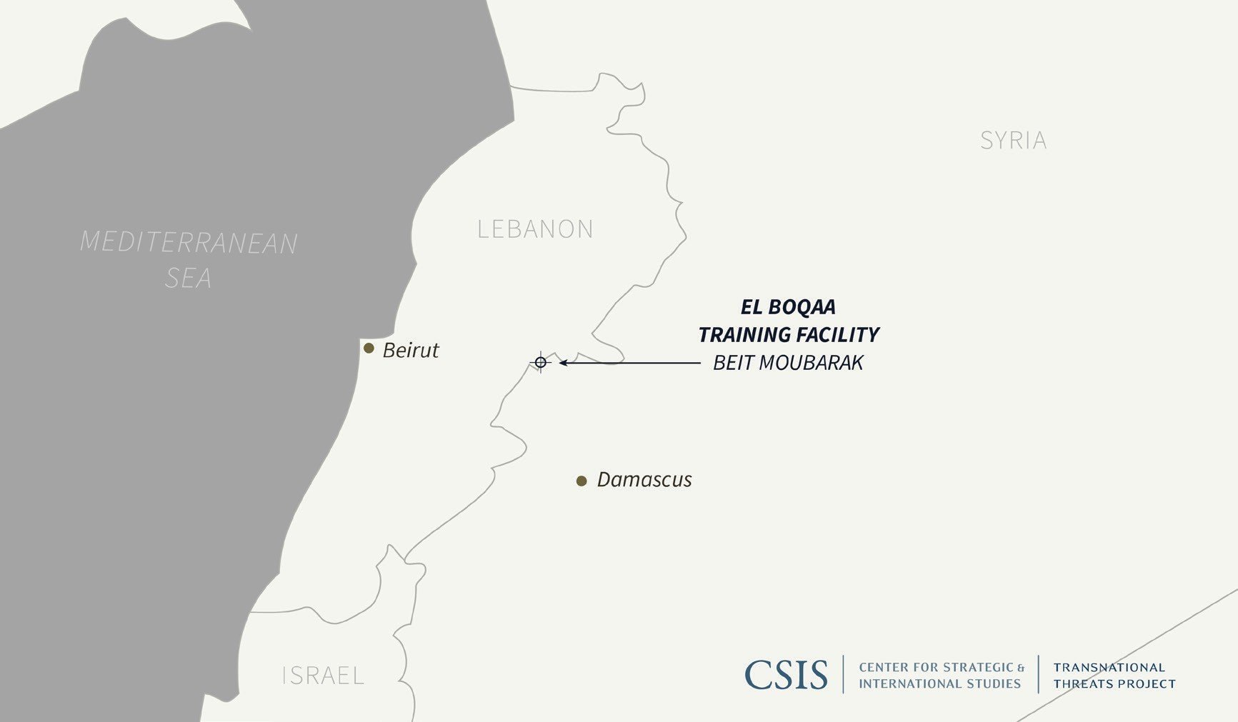 Figure 1: Location of El Boqaa Training Facility, Lebanon