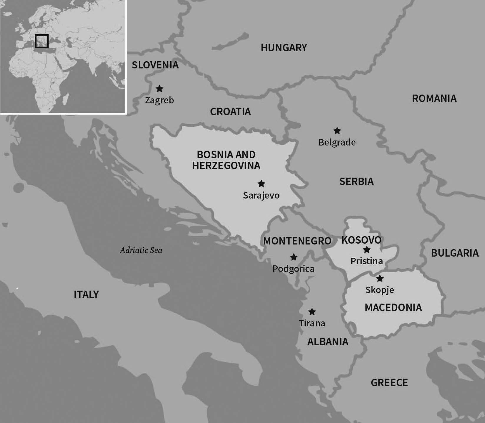 Figure 7.1. Map of Western Balkans