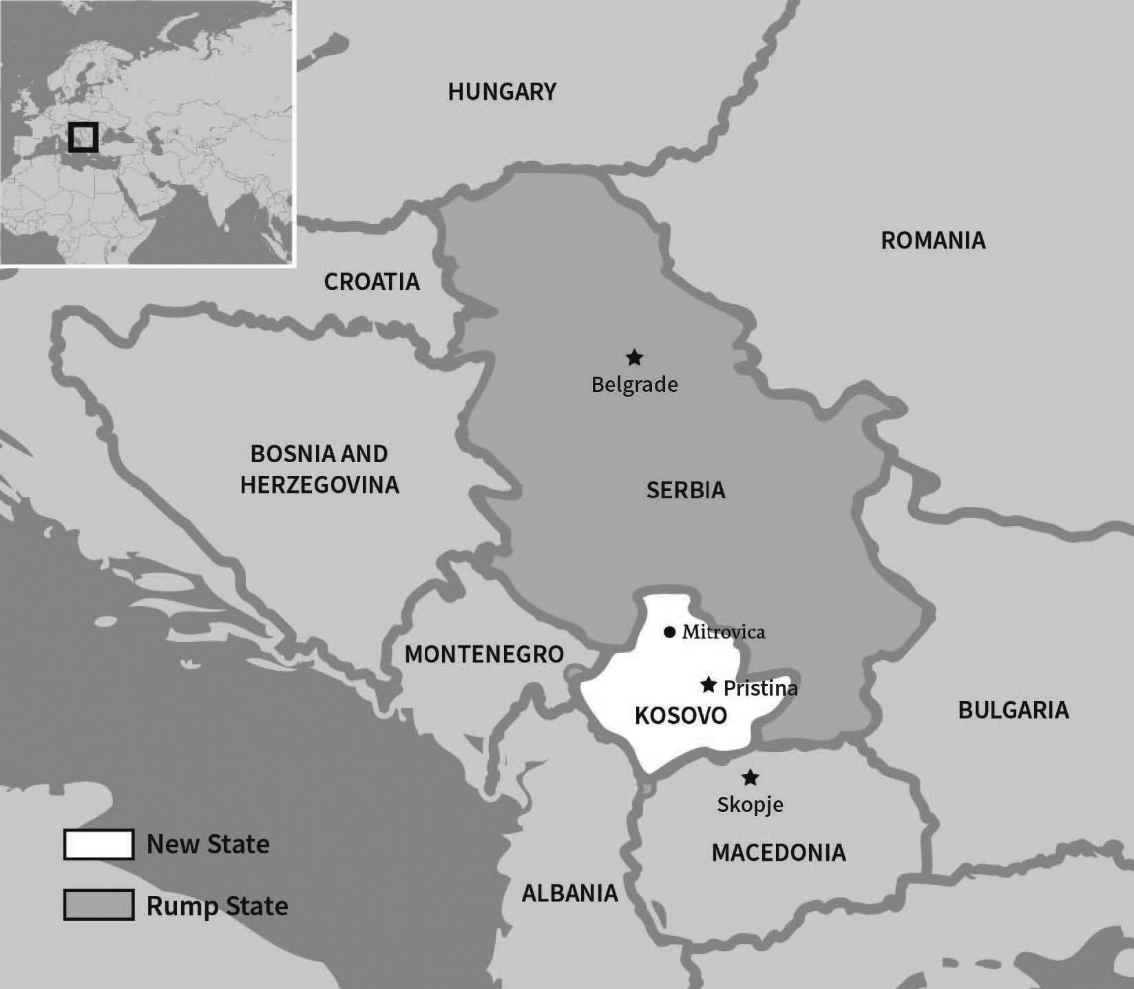 Map of Kosovo